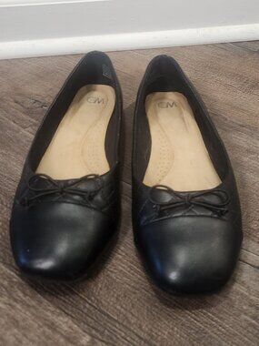 Black Ballet Flats CM Shoes Quilted Design